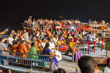 Image showing Ganges Aarti ceremony, Varanasi