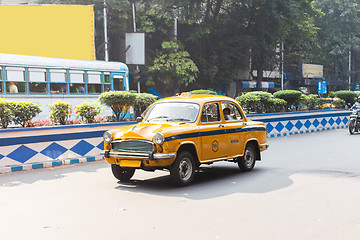 Image showing Ambassador cab (Taxi) in Kolkata (Calcutta)