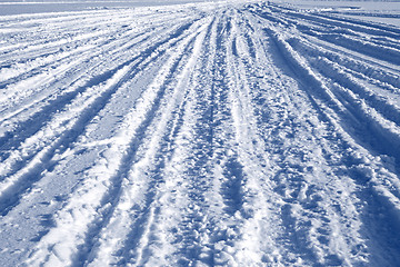 Image showing Tracks on snow