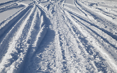 Image showing Tracks on snow