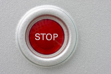 Image showing Red stop button