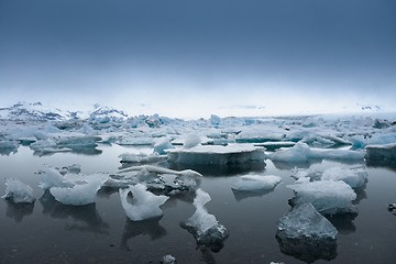 Image showing Icebergs at glacier lagoon 