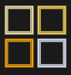 Image showing Set picture frames isolated on black background