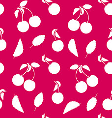 Image showing Seamless Pattern of Cherries