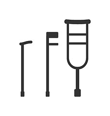 Image showing Crutches and Canes