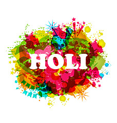 Image showing Indian Festival Holi Celebration Traditional Background