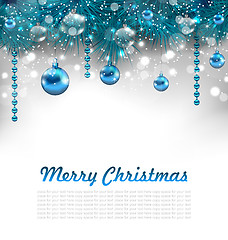 Image showing Traditional Glowing Background with Christmas Decoration