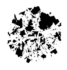 Image showing Abstract Black Explosion on White Background