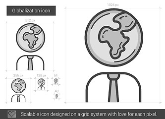 Image showing Globalization line icon.