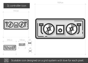 Image showing Dj controller line icon.