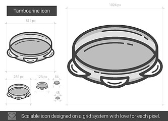 Image showing Tambourine line icon.