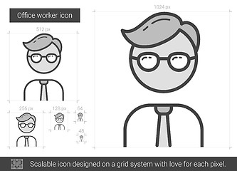 Image showing Office worker line icon.