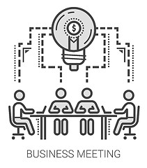 Image showing Business meeting line icons.