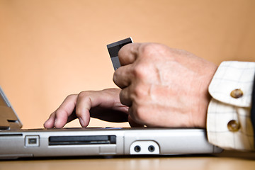 Image showing Shopping businessman