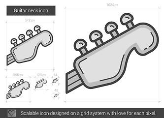 Image showing Guitar neck line icon.