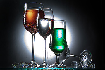 Image showing Glasses And Liquids