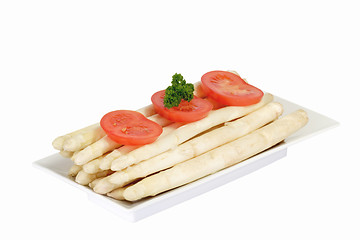 Image showing Asparagus on a plate