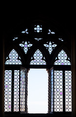 Image showing Medieval window silhouette