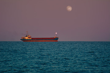 Image showing Cargo Ship in the Sea