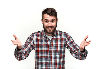 Image showing The young man looking at camera