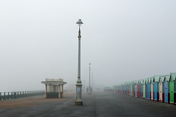 Image showing Hove Promenade in Fog