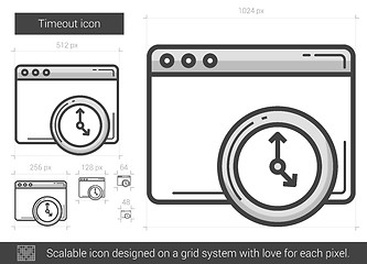 Image showing Timeout line icon.