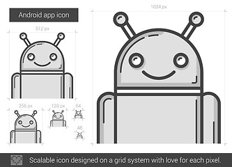 Image showing Robot line icon.