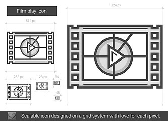 Image showing Film play line icon.