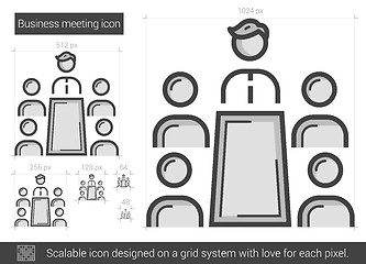 Image showing Business meeting line icon.