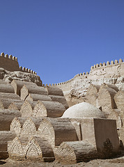 Image showing Medieval cemetery in Khiva