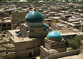 Image showing Aerial view of old town in Khiva, Uzbekistan