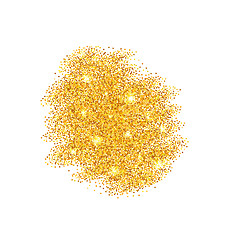 Image showing Abstract Golden Sparkles on White Background