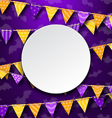 Image showing Clean Card with Colorful Bunting