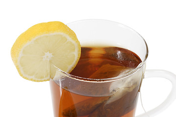 Image showing Tea with lemon slice