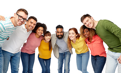 Image showing international group of happy smiling people