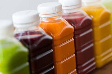 Image showing bottles with different fruit or vegetable juices