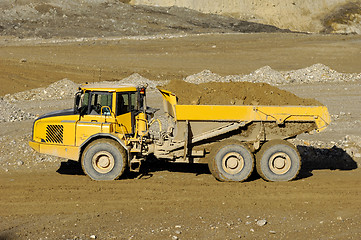 Image showing Yellow mining dump truck