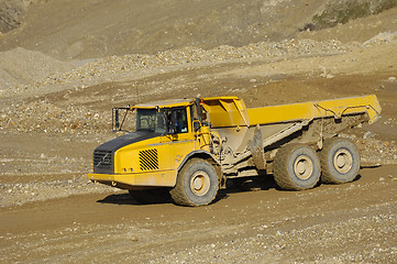 Image showing Yellow mining dump truck