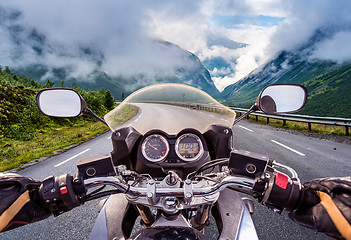 Image showing Biker First-person view