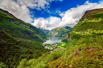 Image showing Geiranger fjord, Norway.