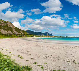 Image showing Beach Lofoten archipelago islands beach