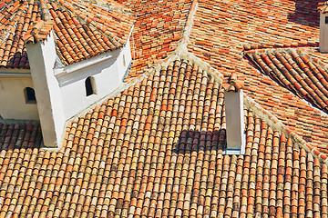 Image showing Old Tiled Roof