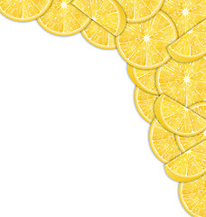 Image showing Abstract Border with Sliced Lemons