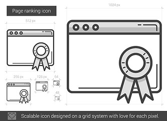 Image showing Page ranking line icon.