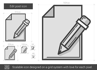 Image showing Edit post line icon.