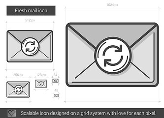 Image showing Fresh mail line icon.