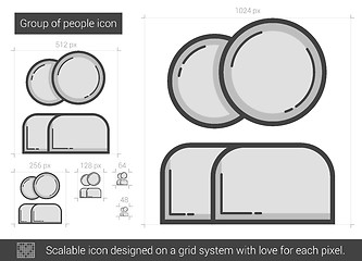 Image showing Group of people line icon.