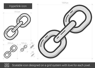 Image showing Hyperlink line icon.