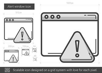 Image showing Alert window line icon.