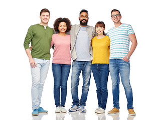 Image showing international group of happy smiling people